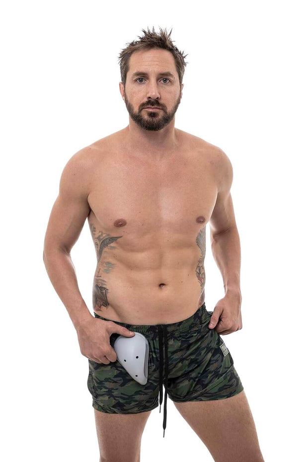 Naked Warrior Jungle Camo Silkies Fight Shorts with Jungle Liner | Sunga Life