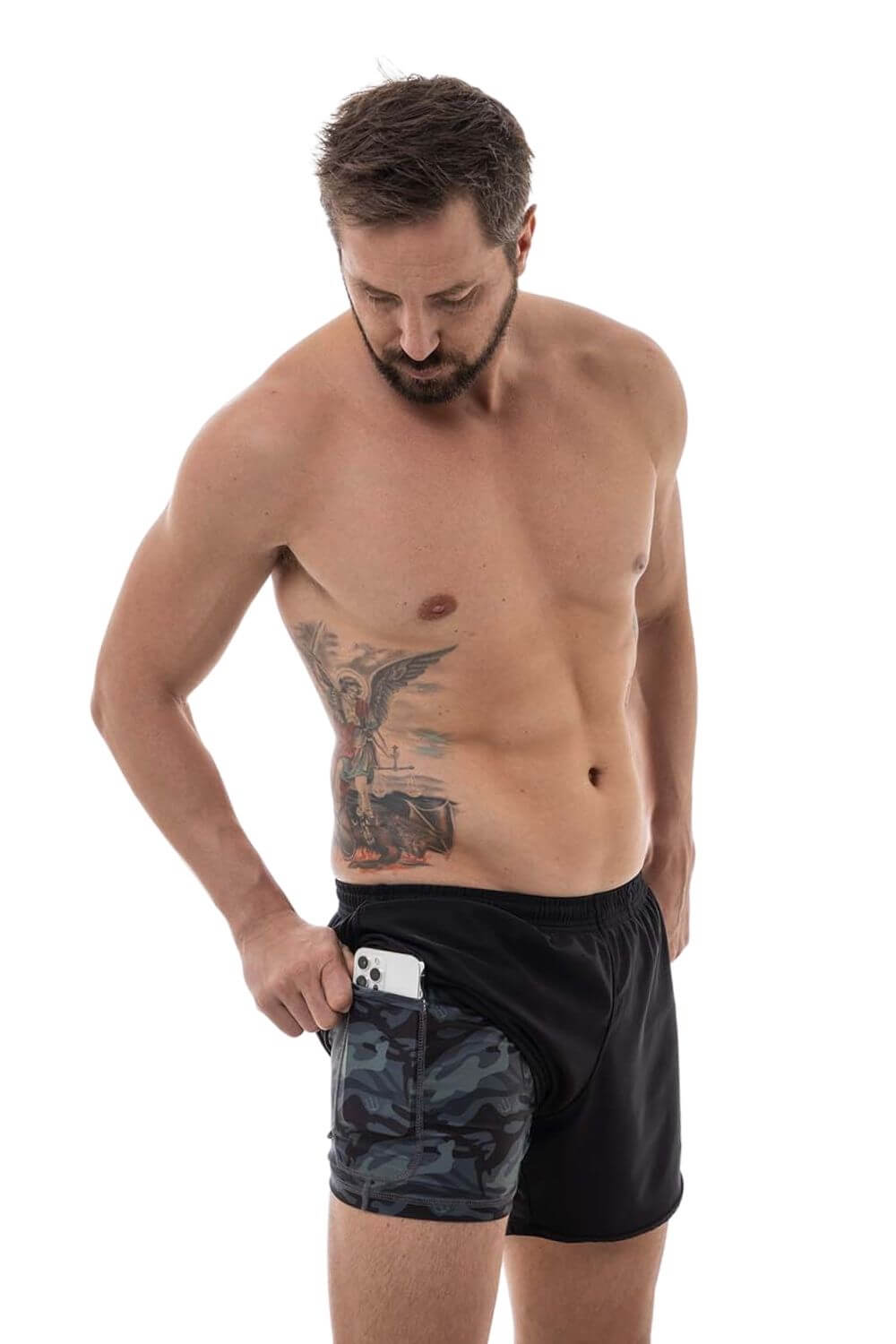 Black with Multicam Black Pocket Silkies | Sunga Life