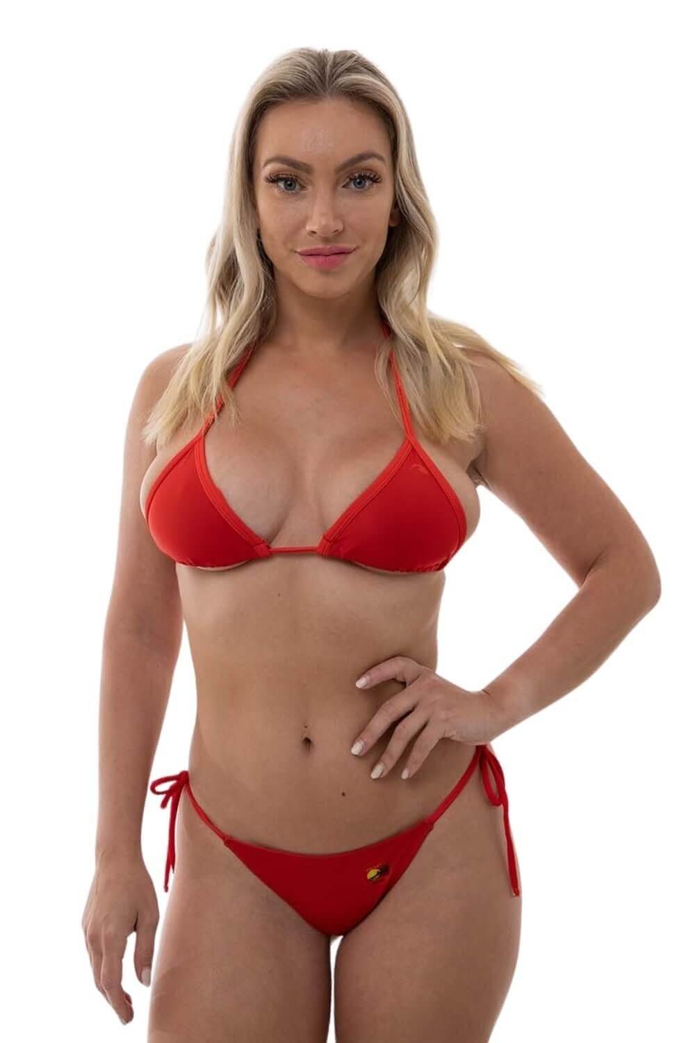 BAEWATCH Red String Bikini, Lifeguard Triangle Top - Sunga Life
