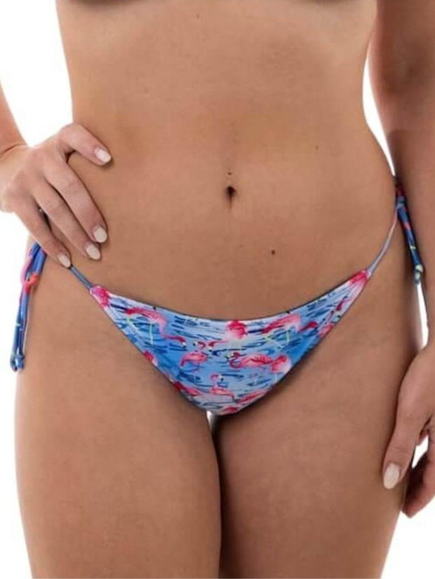 Flamingo Blue String Bikini Thong Bottom | Sunga Life