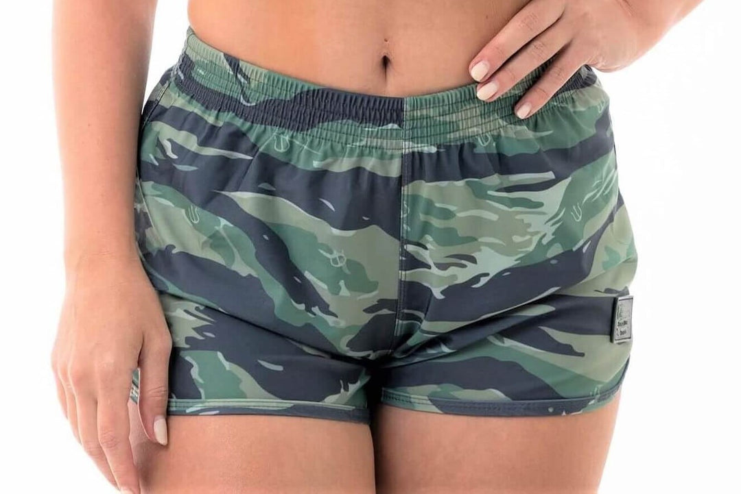 Tiger Stripe Camo Jungle Green Women's Ranger Panties Silkies Shorts | Sunga Life
