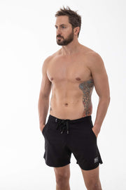 Black 4-Way Stretch Board Shorts | Sunga Life