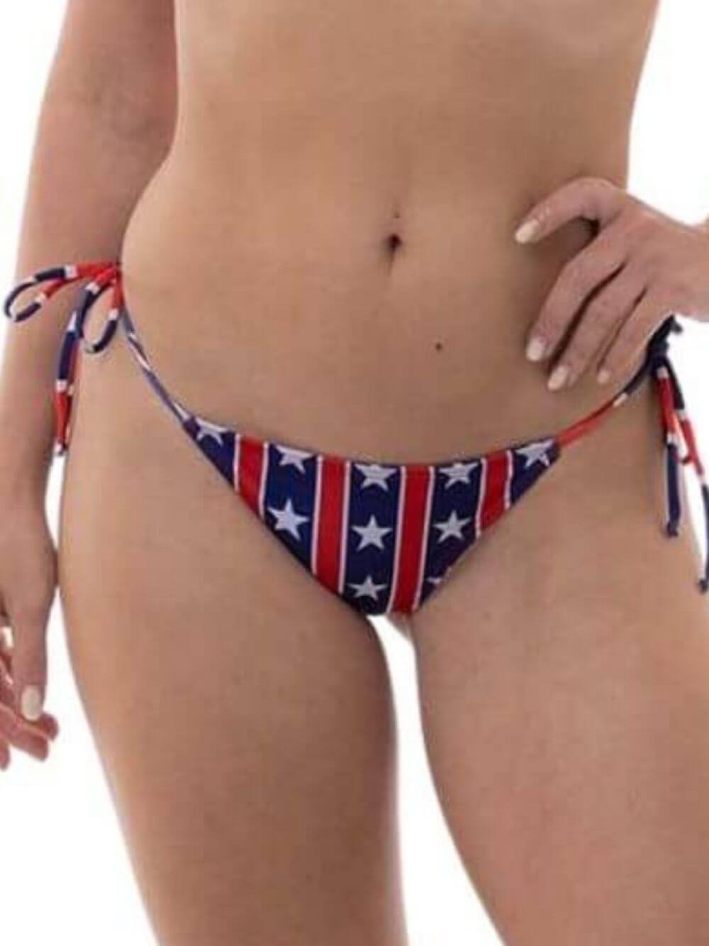 Stars & Stripes USA - American Flag String Bikini Thong Bottom | Sunga Life