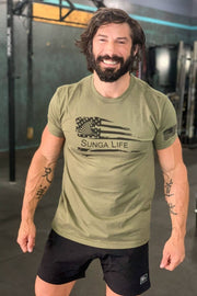 Sunga Life War-Torn American Flag T-Shirt