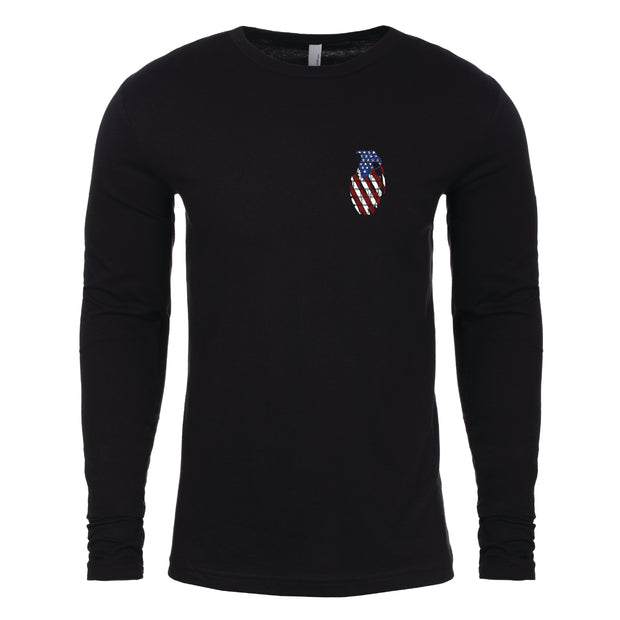 Freedom Grenade Black Long Sleeve Shirt | Sunga Life